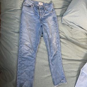 Agolde Straight Leg Cropped Jeans